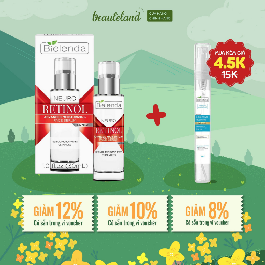 Tinh chất chống lão hoá Bielenda Neuro Retinol Advanced Moisturizing Face Serum