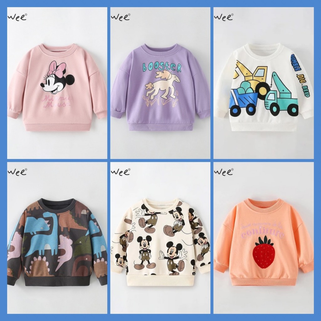 Áo bé gái Littlemaven áo nỉ dài tay bé gái nhiều mẫu BSTA022