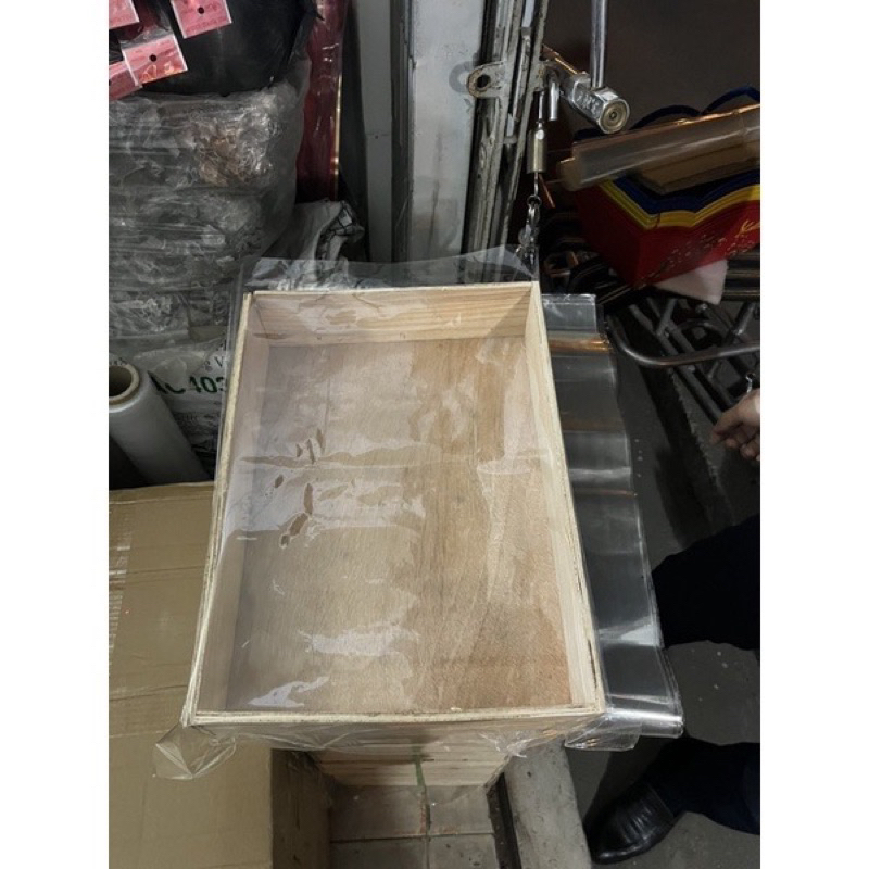 KHAY Gỗ REN + Combo 5 Màng Co 35cm x  25cm x 8cm