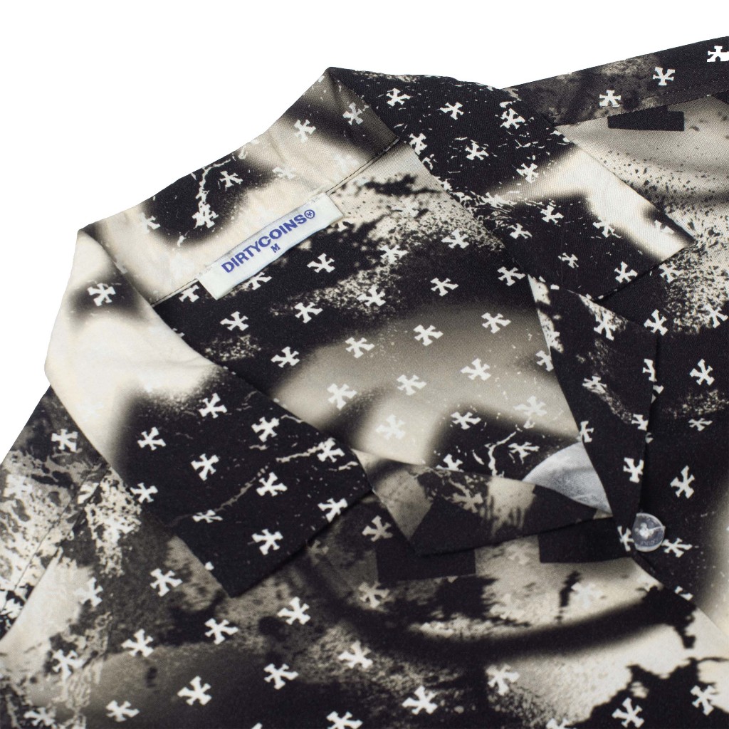 Áo Sơmi  Watercolor All Print Shirt - Black