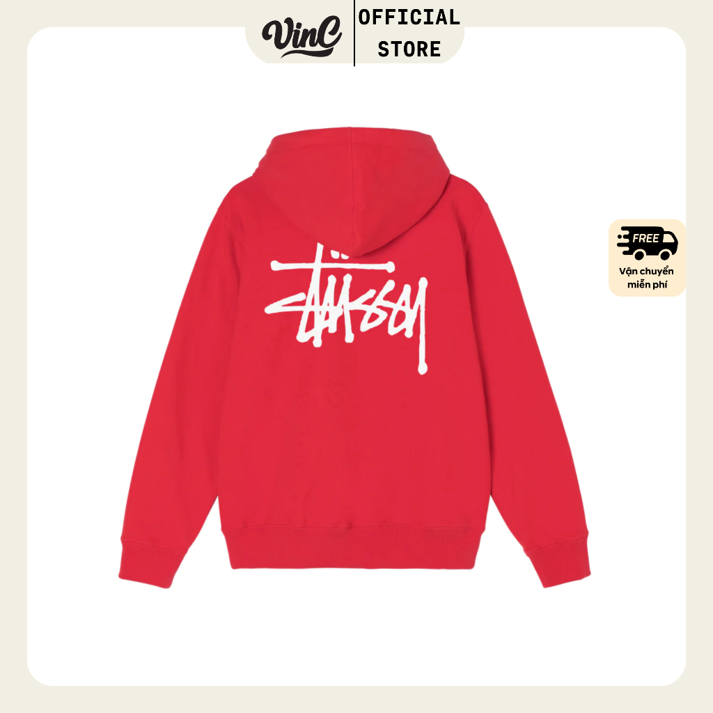Áo Hoodie Stu Basic Red  - CÓ SẴN