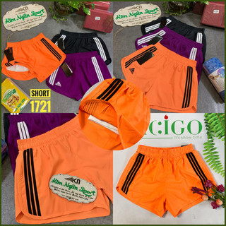 Quần Short 2 Lớp Thể Thao DAS Viền 3 Sọc Nữ Tập Gym, Đi Bộ KNSPORT 1721