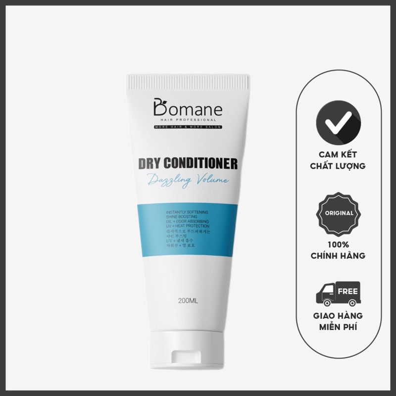 Dầu Xả Khô BOMANE Dưỡng Phục Hồi Và Giữa Nếp Tóc Xoăn 200ML