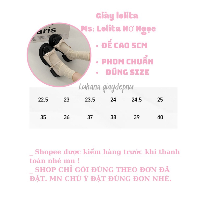 Giày lolita, giày mery jane đế nhẹ êm thơi trang. Giày đi học đi chơi phong cách thời thượng.Ms: LOLITA NƠ NGỌC