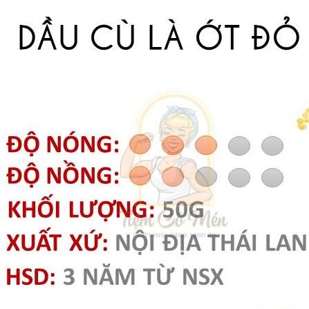 Dầu Cù Là Ớt Đỏ Nóng Thái Lan - Red Colour Herbs Balm 50g