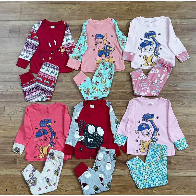 Bộ bé trai bé gái thu đông hoạ tiết dễ thương sz 1-6Y satsunkid