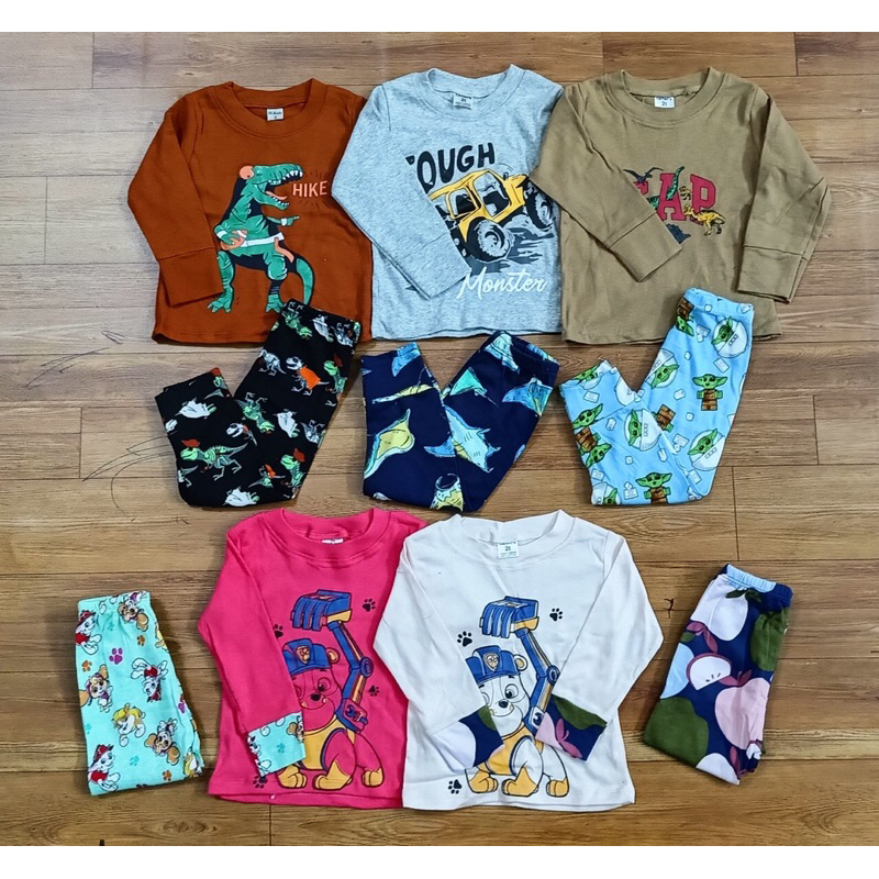 Bộ bé trai bé gái thu đông hoạ tiết dễ thương sz 1-6Y satsunkid