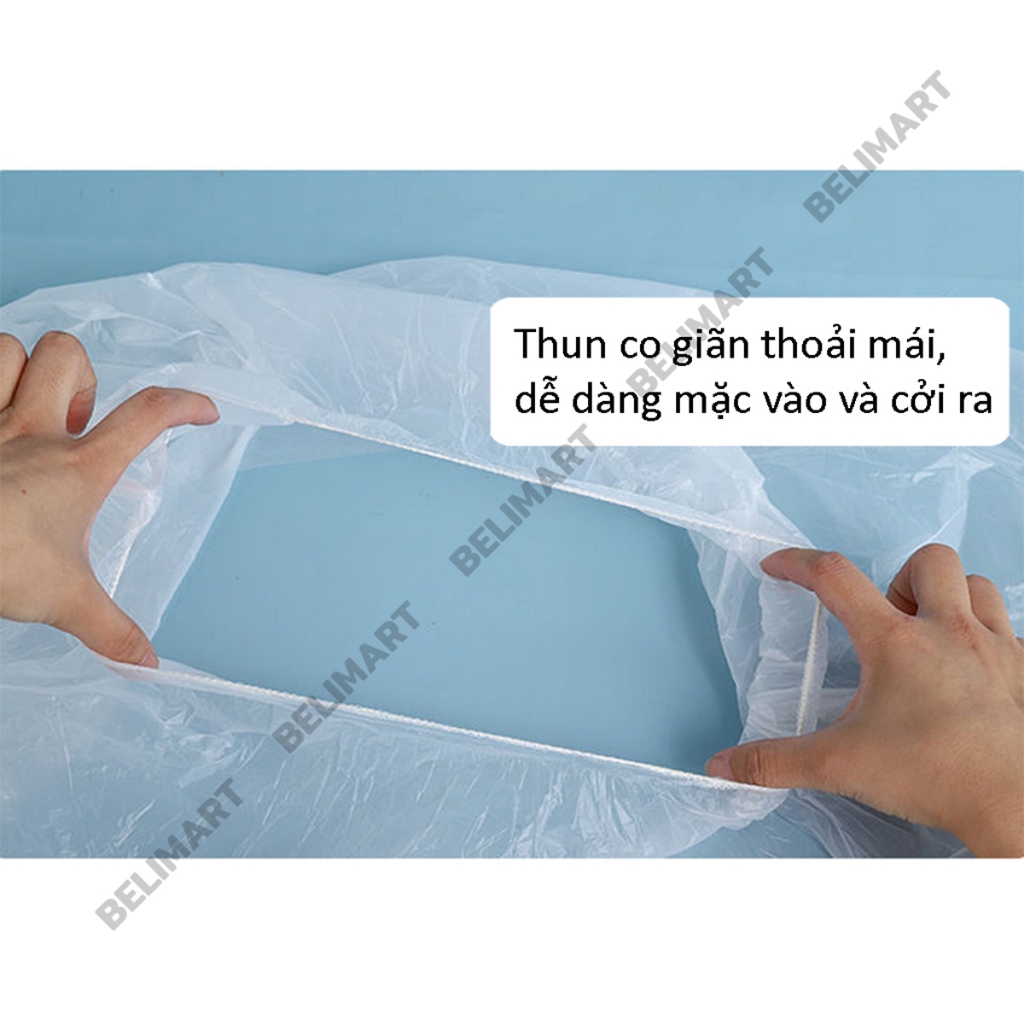 Áo choàng nhuộm tóc, cắt tóc dùng 1 lần, bạt nhuộm tóc tại nhà chống thấm nước, tiện dụng BELIMART BL058