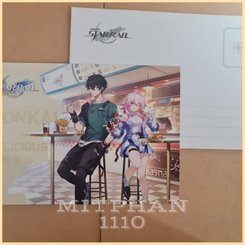Bưu thiếp Honkai: Star Rail sự kiện collab Piko Coffee