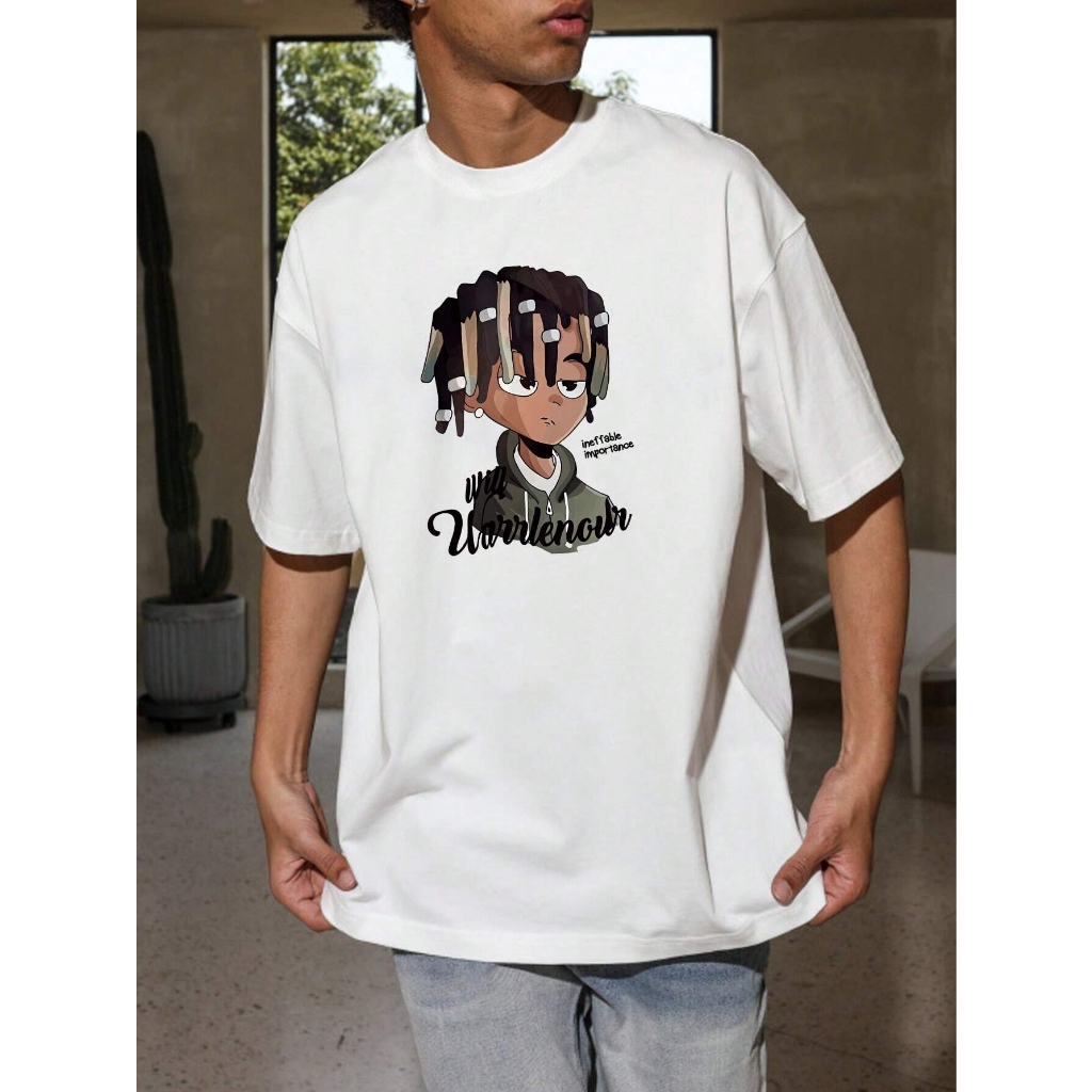 Áo thun nam nữ họa tiết tóc xoăn tay lỡ form rộng unisex