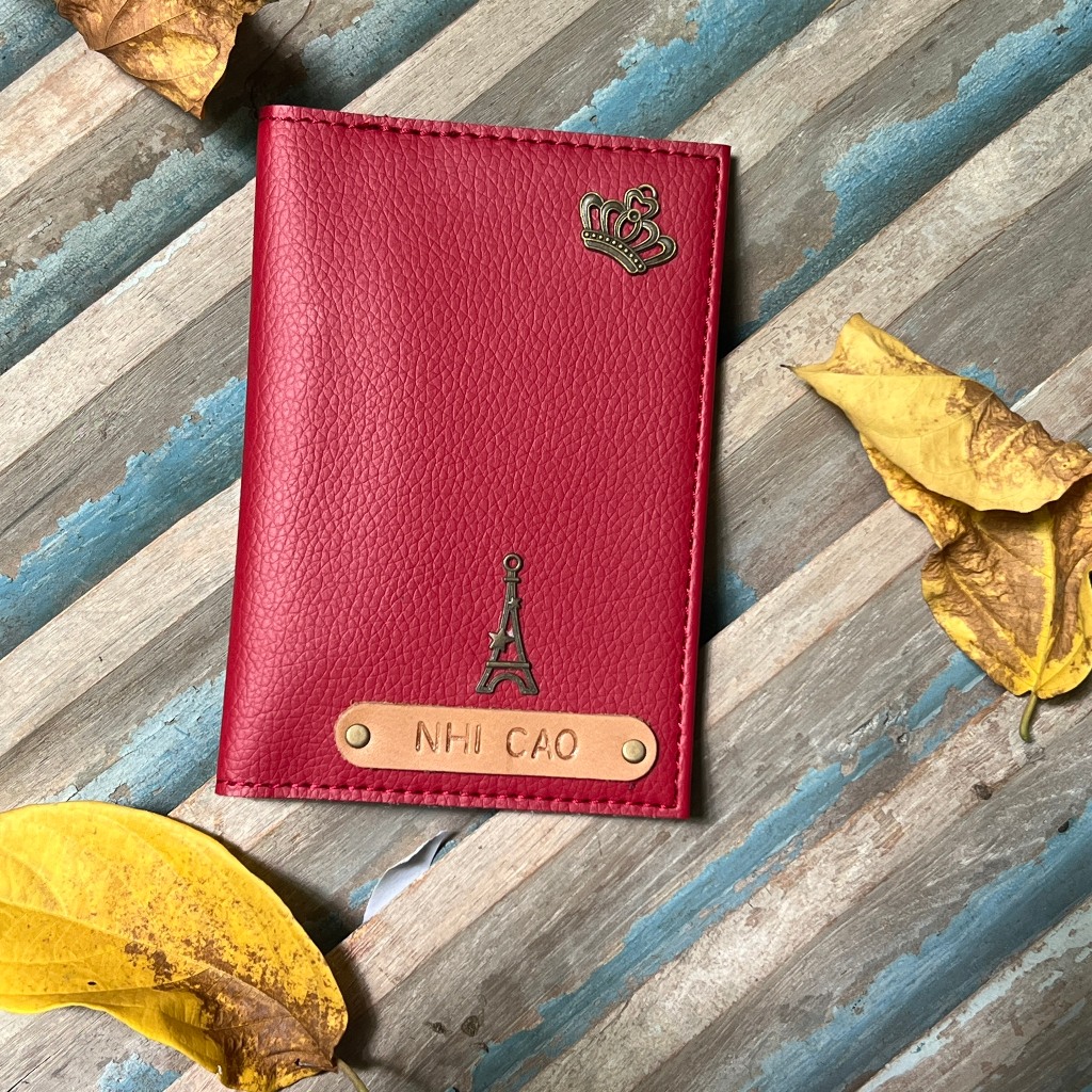 Túi đựng passport đỏ đẹp
