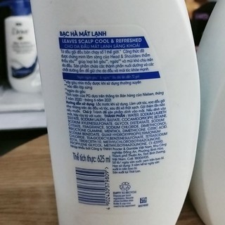 Dầu gội head shoulders bạc hà 625ml