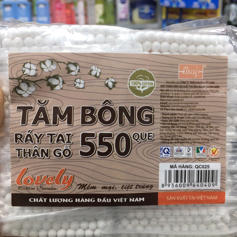 Lố 12 Gói Bông Ráy Tai Thân Gỗ Cao Cấp Lovely