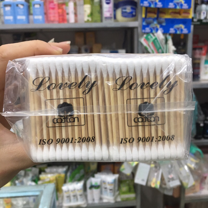 Lố 12 Gói Bông Ráy Tai Thân Gỗ Cao Cấp Lovely