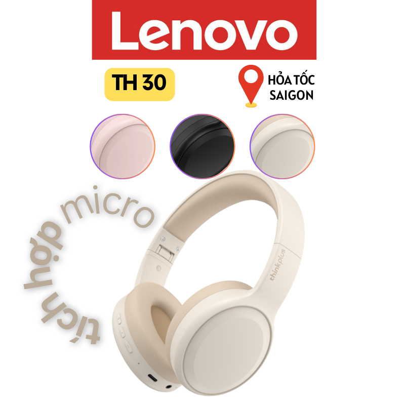 Tai Nghe Bluetooth 5.3 Lenovo TH30 - Chống ồn - Cảm ứng thông minh - Có mic