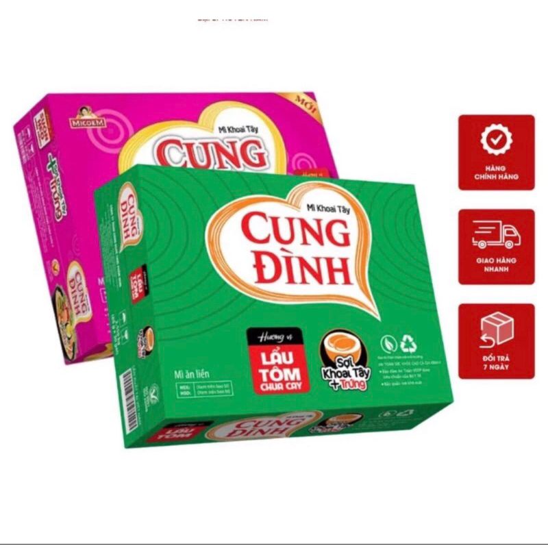 Thùng mì Cung Đình 30 gói 80g