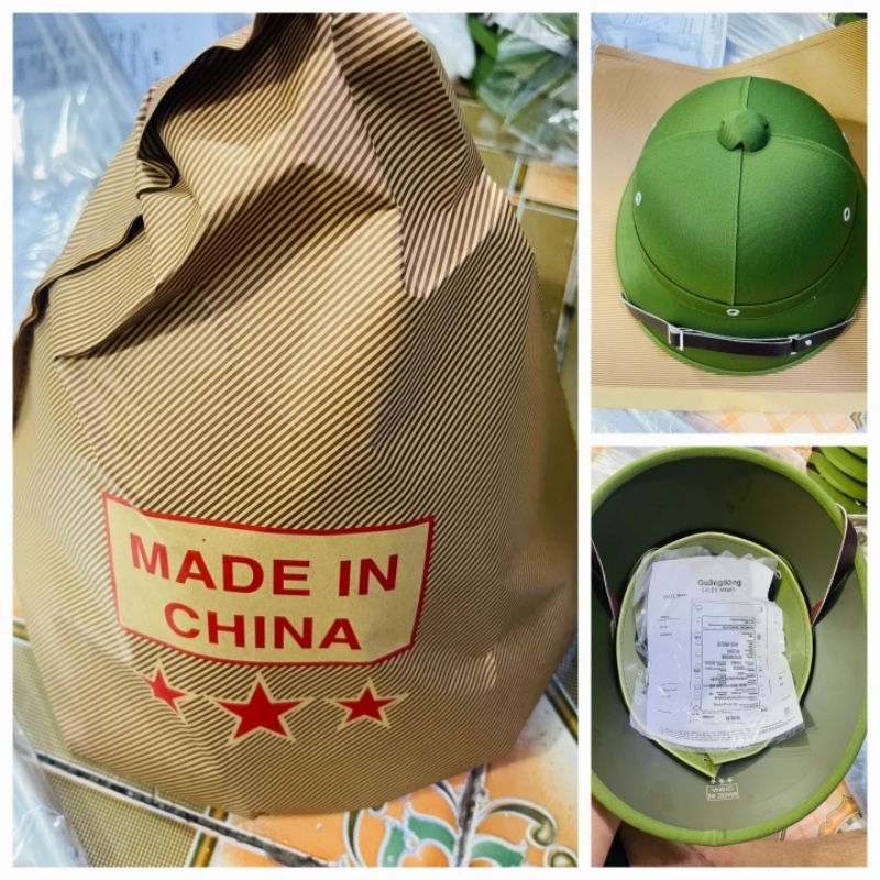 Mũ cối quảng đông, cốt phíp tổng hợp cách nhiệt, chống nước tốt(tặng saao)
