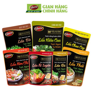 Lẩu Thái Barona, Bò, Riêu Cua, Kim Chi, Chua Cay, Nước Dùng Hoàn Chỉnh