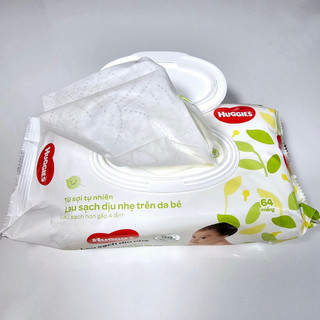 Combo 5 gói Khăn ướt Huggies 64 miếng không mùi