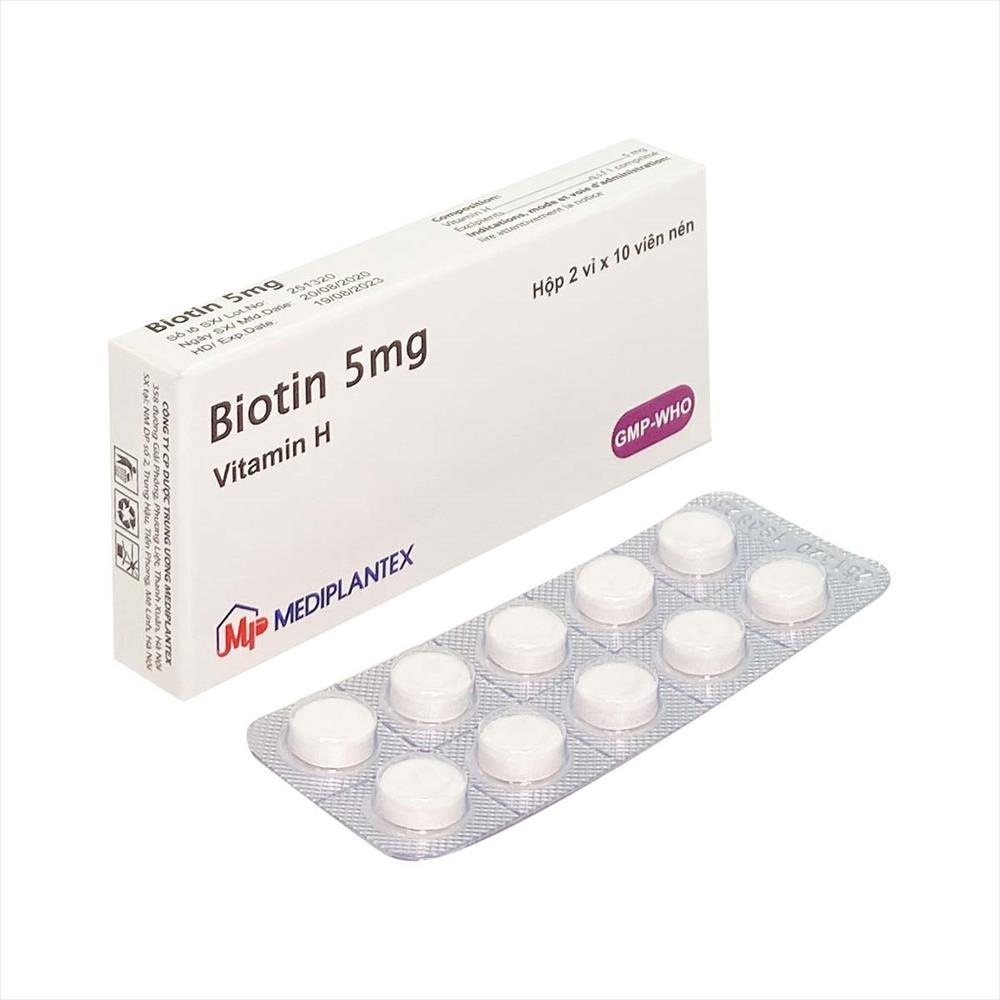 [HÀ NỘI] Viên uống Biotin - vitamin H chống rụng tóc,giúp tóc và móng chắc khoẻ,da trắng mịn