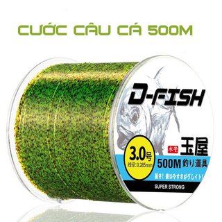 Cước câu cá Dfish 500m tải cá tốt dùng làm dây trục câu cá