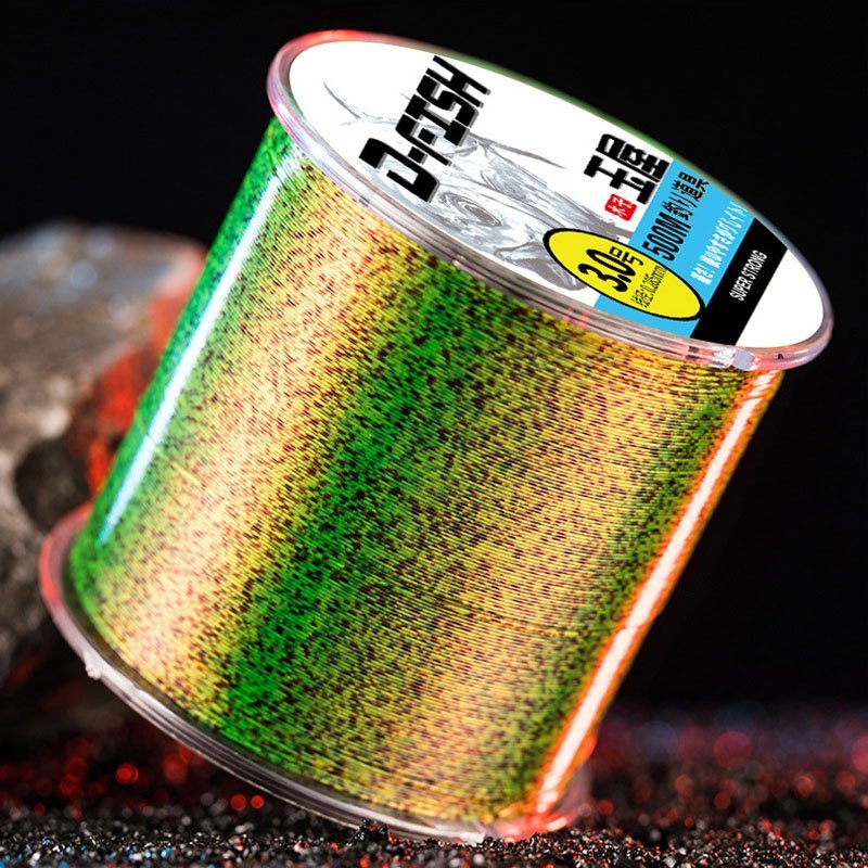 Cước câu cá tàng hình dây câu cá 100% Nylon Super power DFISH 500m tải cá tốt dùng làm dây trục câu cá