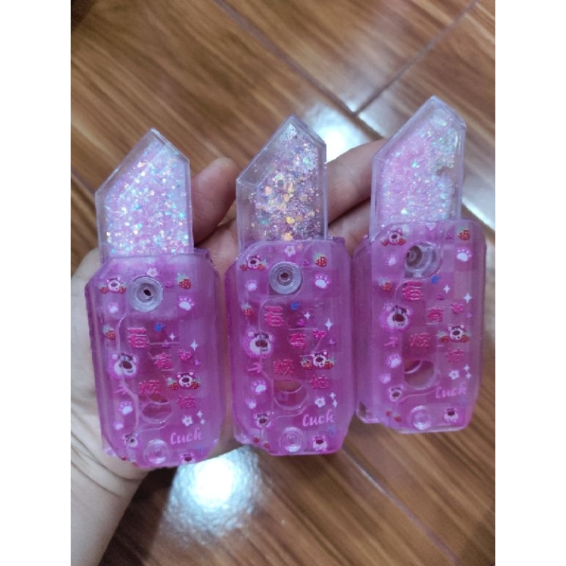 1Cái Dao Vô Tri Gấu Dâu  Có Nhũ Kim Tuyến - Dao Cà Rốt Vô Tri Gấu Dâu Kèm Nhũ - Đồ Chơi Dao Gấu Dâu Bằng Nhựa Hottrend