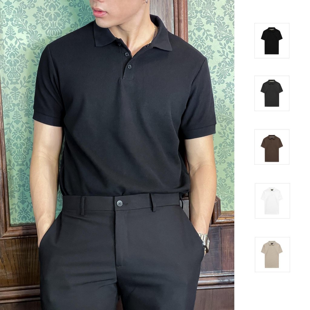 Áo Polo Nam Regular Minisquare C5, Chất Vải Cotton Thoải Mái, PL0076, SOMEHOW