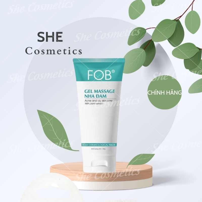 Sữa Rửa Mặt FOB - Chăm Sóc Da Dầu Nhờn, Mụn Trứng Cá - Gel Massage Nha Đam FOB 120g