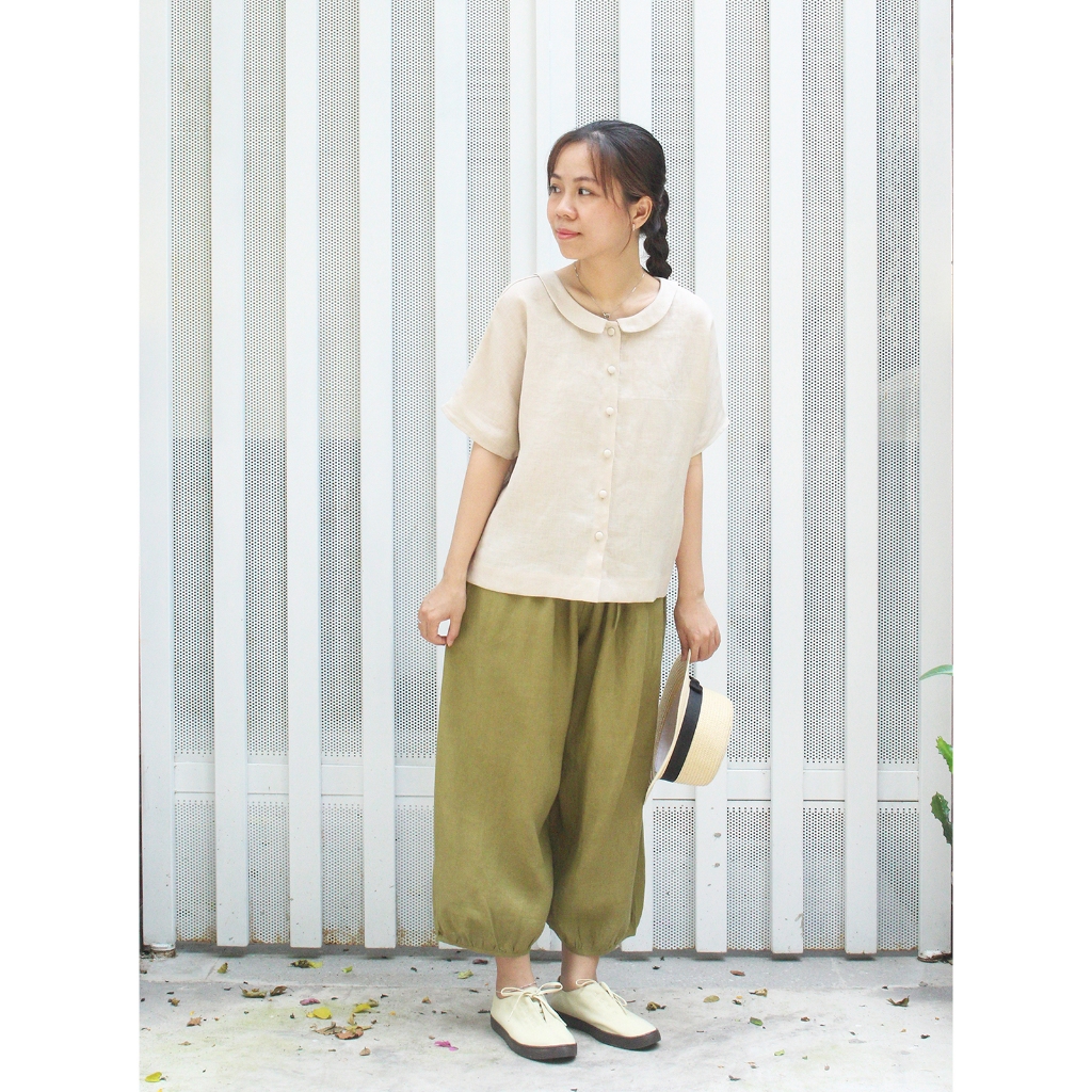SAYO PANT - Quần dài linen ống boom unisex - by Tháng Năm