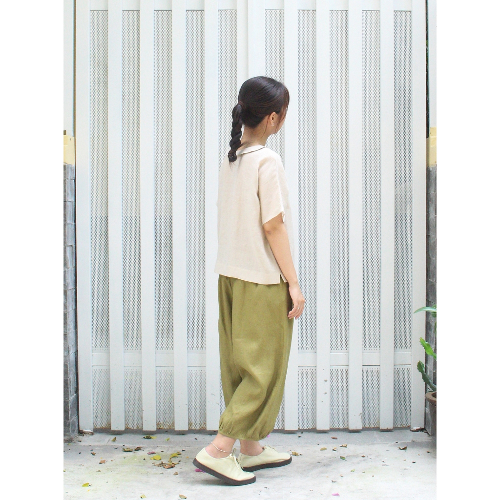 SAYO PANT - Quần dài linen ống boom unisex - by Tháng Năm