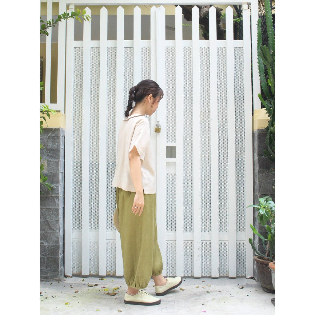 SAYO PANT - Quần dài linen ống boom unisex - by Tháng Năm