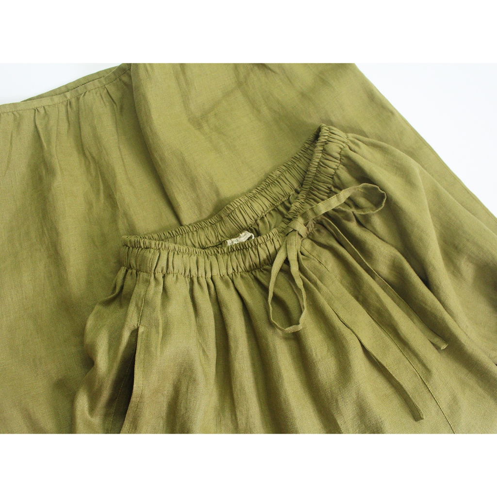 SAYO PANT - Quần dài linen ống boom unisex - by Tháng Năm