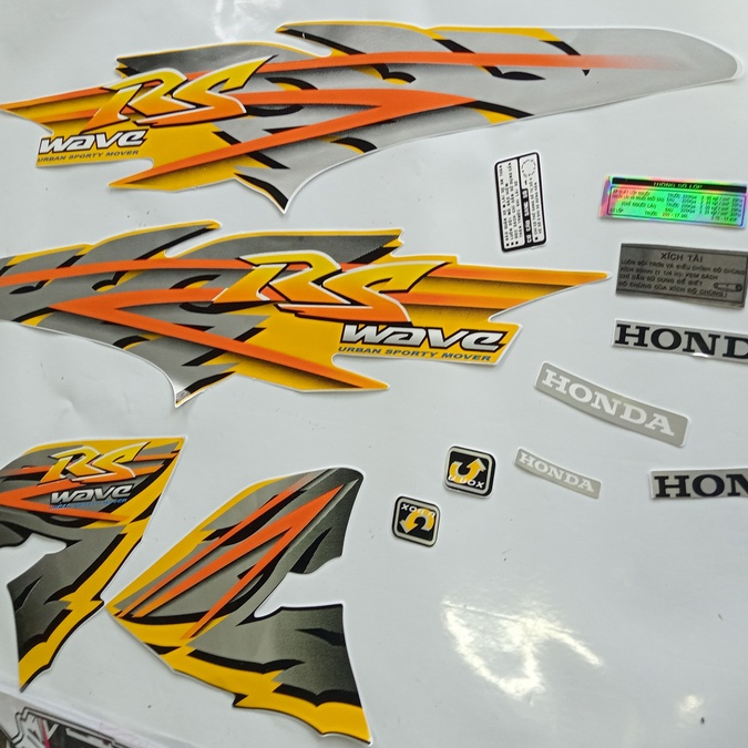 ( Tem xe RS ) Trọn bộ tem xe dòng xe wave RS, tem xe wave ra đầy đủ các chi tiết