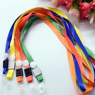 [ HỎA TỐC ] Dây lụa 1cm đeo thẻ học sinh, bảng tên sinh viên nhân viên kẹp nút cao cấp cứng cáp (không gồm thẻ)