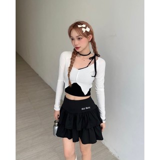 CHÂN VÁY PHỐI ĐAI PHỤ KIỆN
