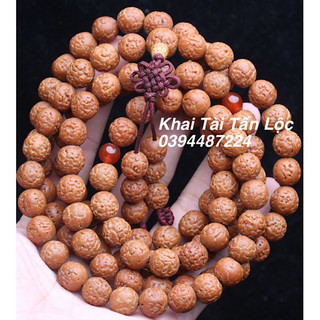 Vòng chuỗi 108 hạt Bồ đề kim cang Nepal tự nhiên 12ly mài nhẵn