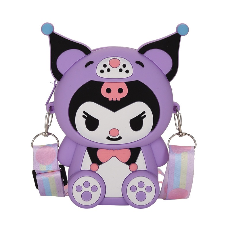 Túi đeo chéo vai bằng Silicon hình Kurumi cho bé gái dễ thương