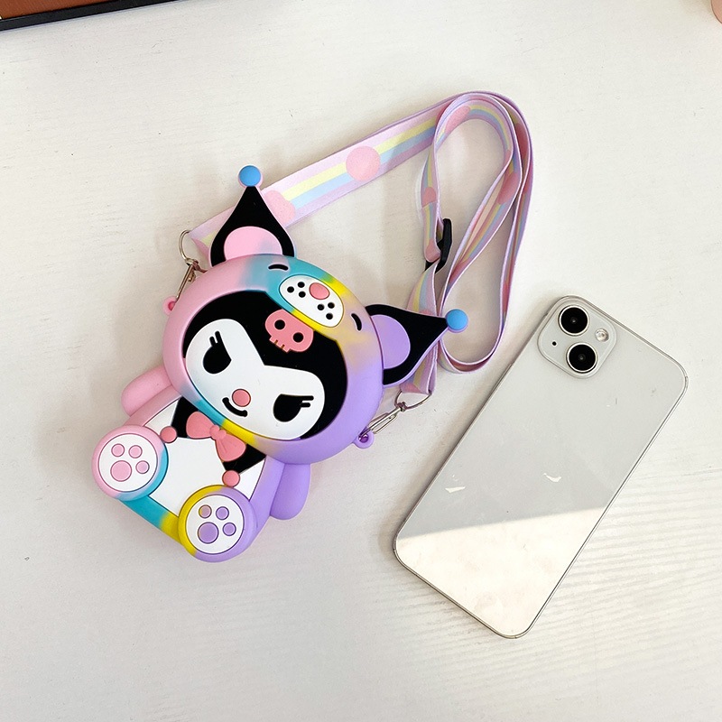 Túi đeo chéo vai bằng Silicon hình Kurumi cho bé gái dễ thương