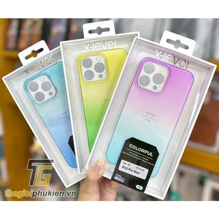 Ốp lưng iPhone 15 Pro Max chính hãng X-Level Colorful