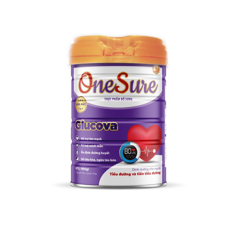 Lon 900g sữa OneSure Glucova .Dinh dưỡng cho người đái tháo đường