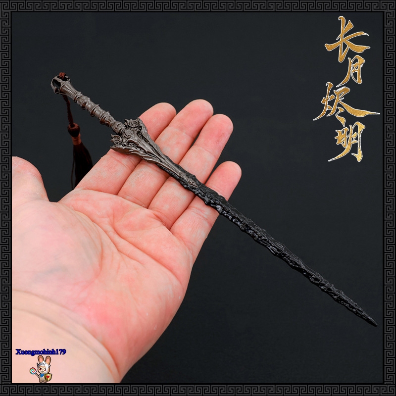 Mô hình sưu tầm Trường Nguyệt Tẫn Minh Đạm Đài Tẫn Thương Cửu Mân kiếm hợp kim 22cm