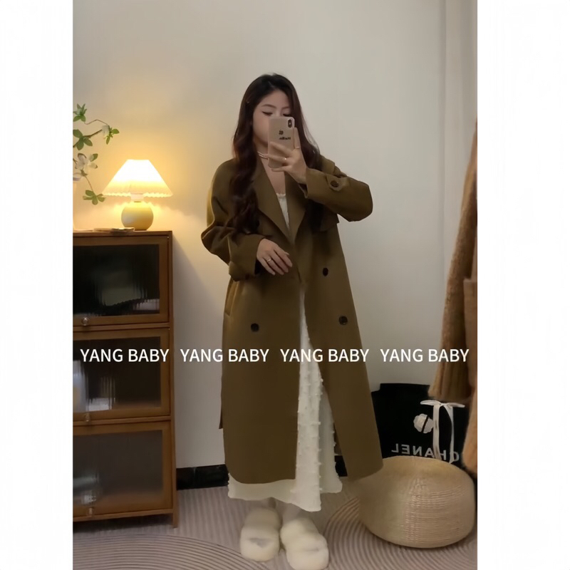 Áo khoác dạ nữ dáng dài phong cách hàn quốc, thời trang cao cấp 2023