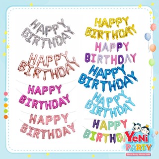 Bộ bóng chữ Happy Birthday trang trí sinh nhật thôi nôi cho bé trai, bé gái
