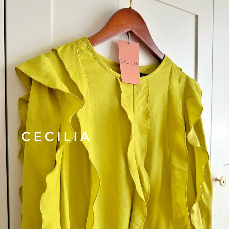 Áo sơ mi bèo dài tay cổ tròn CASSIE By CECILIA  màu sắc, thiết kế tay bồng
