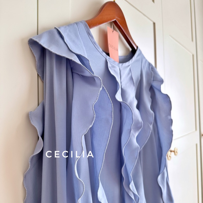 Áo sơ mi bèo dài tay cổ tròn CASSIE By CECILIA  màu sắc, thiết kế tay bồng