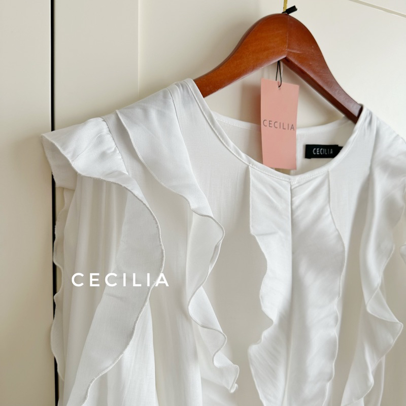 Áo sơ mi bèo dài tay cổ tròn CASSIE By CECILIA  màu sắc, thiết kế tay bồng