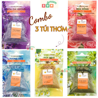 Combo 3 Túi Thơm Sunflower Treo Xe Để Tủ Quần Áo Treo Nhà Vệ Sinh