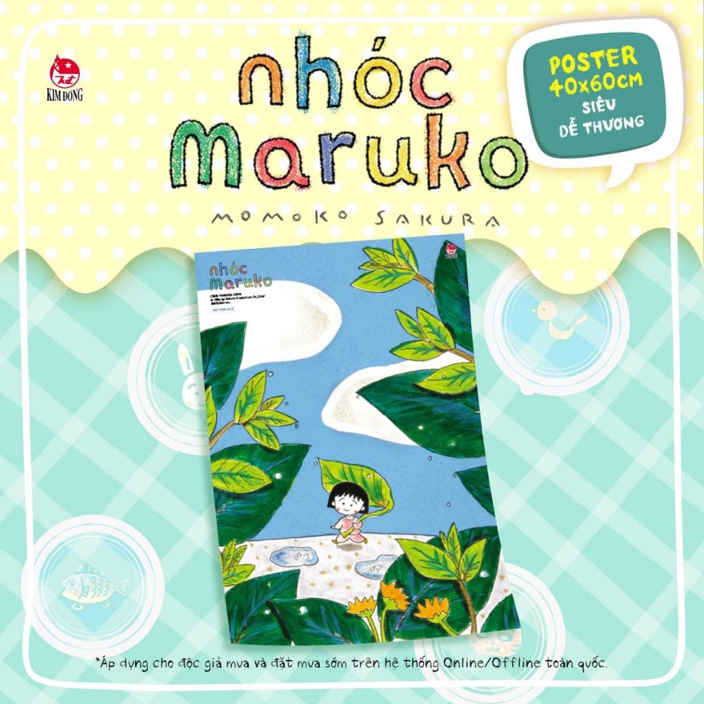 Nhóc Maruko tập 1,2 nguyên seal kèm poster và ống bảo vệ