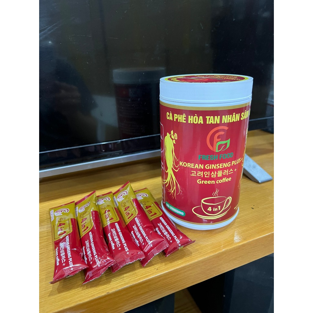 Cà phê bột hòa tan từ nhân sâm Hàn Quốc 4IN1 tốt sức khỏe